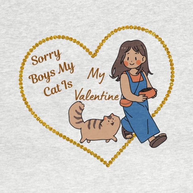 Sorry boys my cat is my valentine by DeviAprillia_store